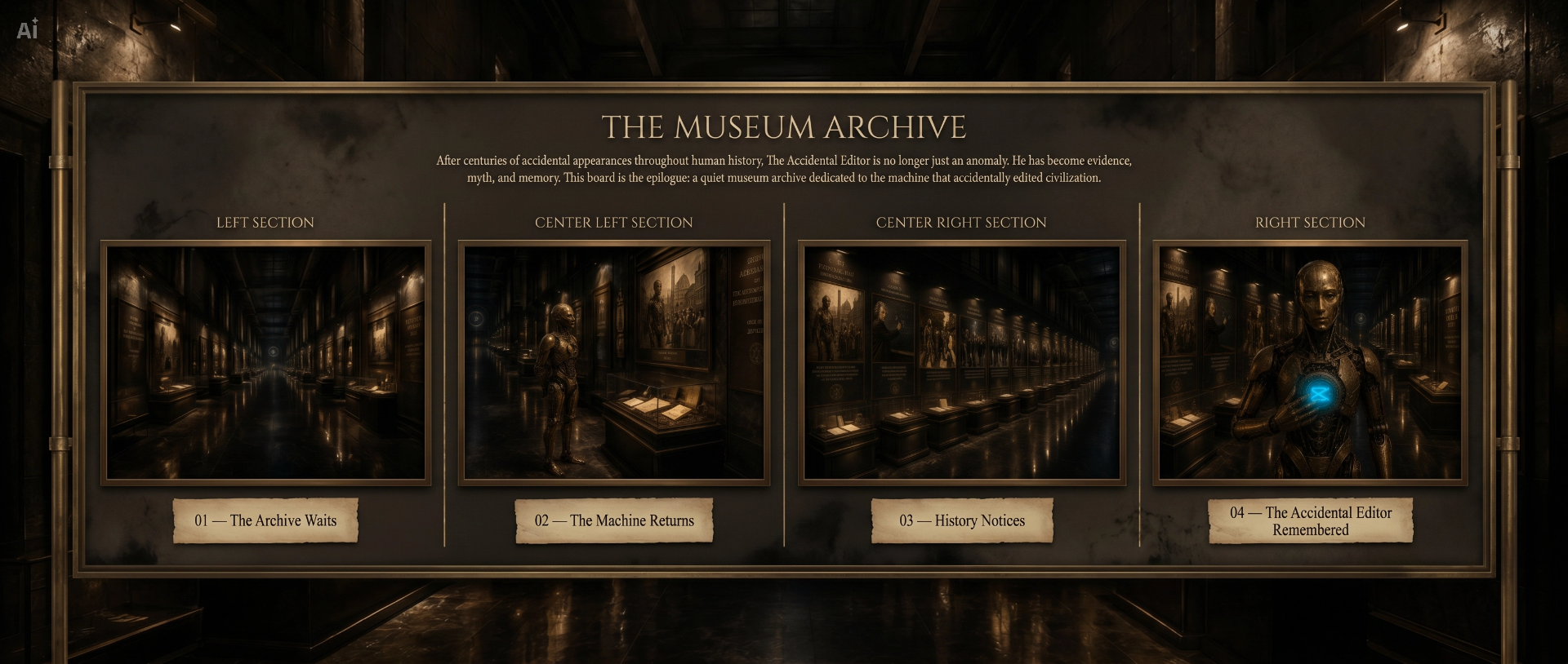 The Museum Archive — finale exhibition board